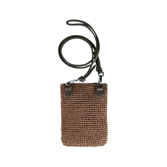 Preview: SEABREEZE MOBILE RAFFIA-COFFEE Smartphone Tasche